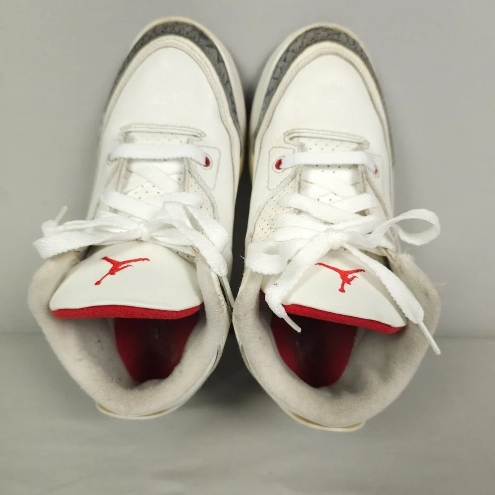 Nike Air Jordan 3 Retro Youth GS Size 1.5Y White Cement Reimagined